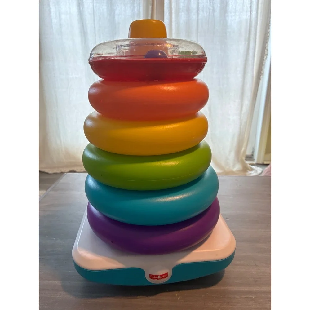 Fisher Price Giant Rock-a-Stack Large 15 Inch Stacking Rings Baby Toy GJW15